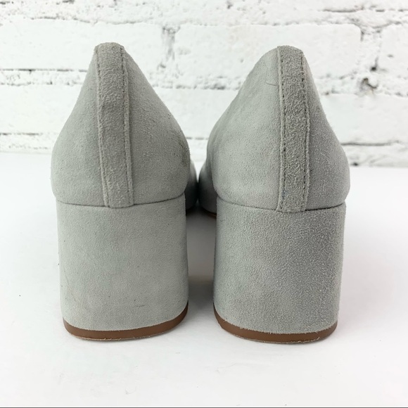 Bernardo The Jackie Suede Grey Square Toe Heel 9 - Picture 8 of 16